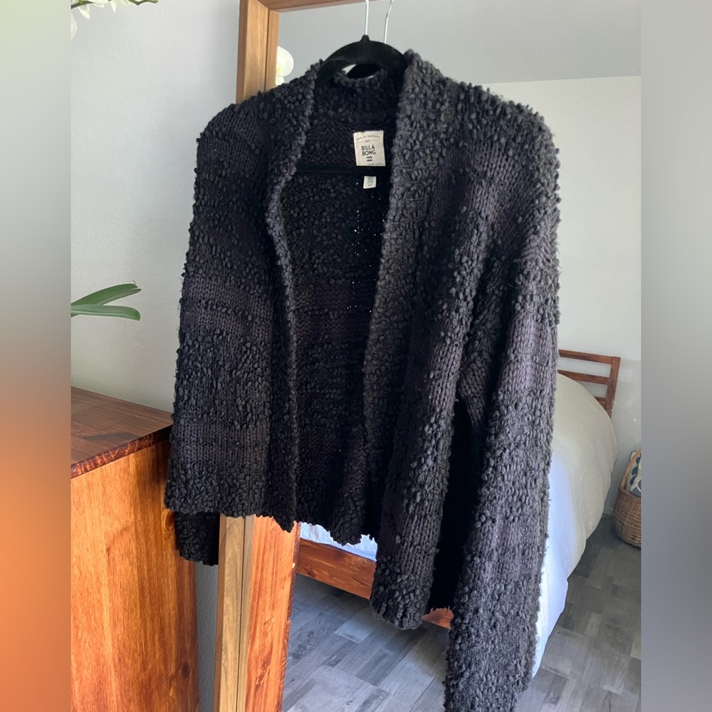 Billabong Black Textured Cardigan